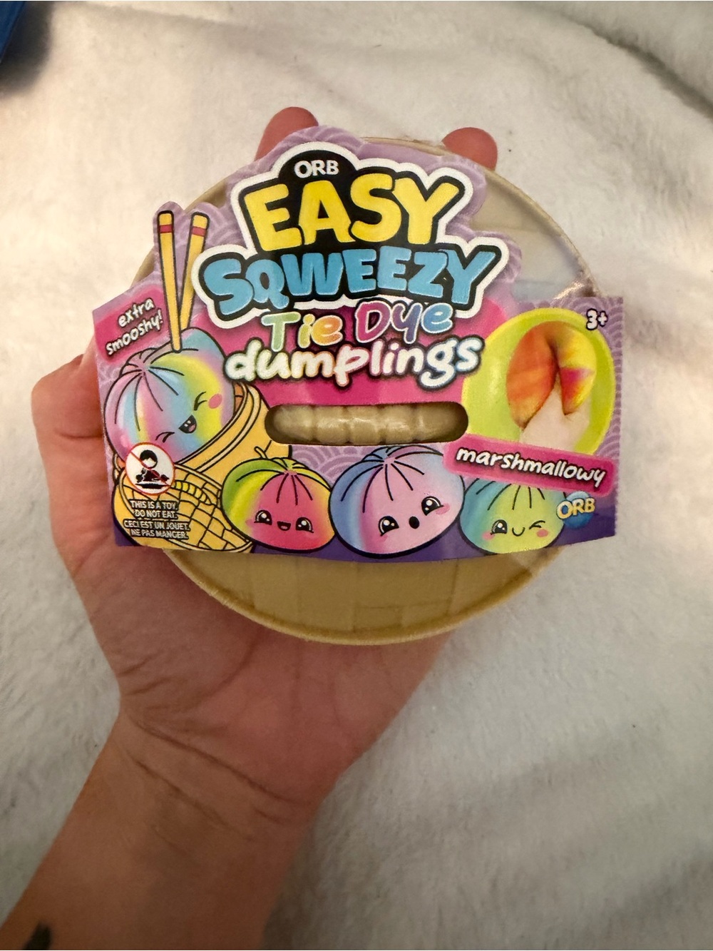 ORB Easy Squeezy Tie Dye Dumpling – Marshmallowy Squishy Fidget Toy
